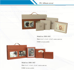 China Customized  Leather Album Cover with Suitcase /  PU Album Covers supplier