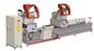 High Accuracy Aluminum CNC Arbitrary Angle Double Mitre Saw 400~4200mm Length supplier